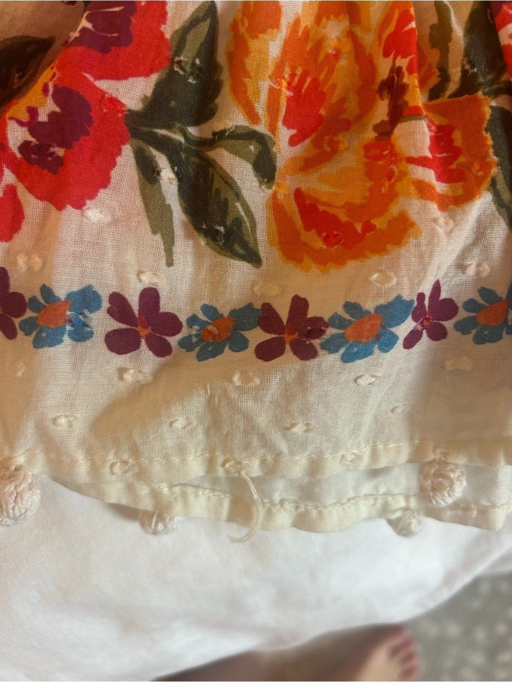FARM Rio Floral Ruffle Mini Skirt Size Medium - Picture 5 of 6